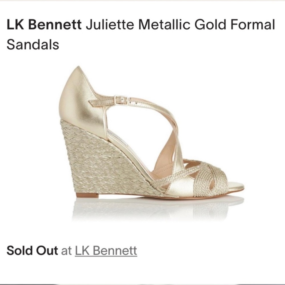LK Bennett gold sandals